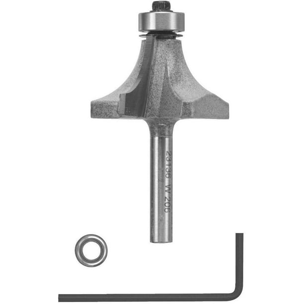 Vermont American 23136 5/8-Inch Radius Carbide Tipped Roundover and Bead Router Bit 2-Inch Ball Bearing 2-Flute 1/4-Inch Shank Vermont American 23136 5/8-Inch Radius Carbide Tipped Roundover and Bead Router Bit 2-Inch Ball Bearing 2-Flute 1/4-Inch Shank
